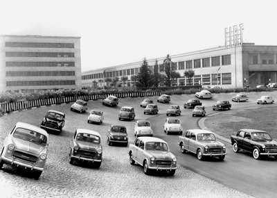 Testing Cars on the Fiat Test Track, Mirafiori, Turin, 1958 by Unbekannt Unbekannt